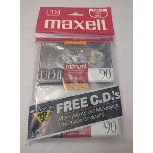 Maxwell UDS II 90 Minute Super Dynamic High Bias Audio Cassettes Vintage 2 Pack